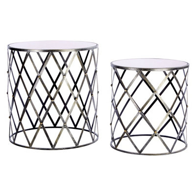 Interiors by Premier Avantis Diamond Design Tables - Set of 2