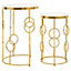 Interiors by Premier Avantis Gold Metal Tables - Set of 2