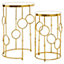 Interiors by Premier Avantis Gold Metal Tables - Set of 2