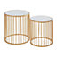 Interiors by Premier Avantis Nest of 2 Round Side Tables
