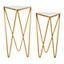 Interiors by Premier Avantis Set Of 2 Gold Finish Triangle Tables