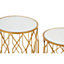 Interiors by Premier Avantis Set Of 2 Gold Frame Round Side Tables