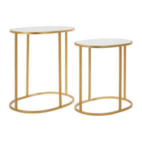 Interiors by Premier Avantis Set of 2 Oval Side Tables
