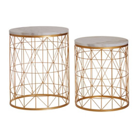 Interiors by Premier Avantis Set of 2 Round Side Tables