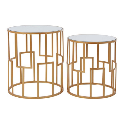 Interiors by Premier Avantis Set Of 2 Round Side Tables