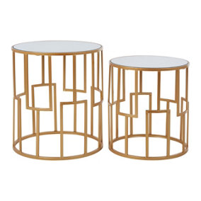 Interiors by Premier Avantis Set Of 2 Round Side Tables