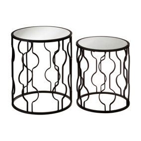 Interiors by Premier Avantis Set of 2 Table with Undulating Frames