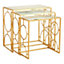 Interiors by Premier Avantis Set Of 3 Gold Finish Nesting Side Tables