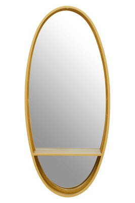 Interiors by Premier Avento Gold Oval Wall Mirror