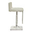 Interiors by Premier Baina White And Chrome Bar Stool With Square Base