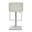 Interiors by Premier Baina White And Chrome Bar Stool With Square Base
