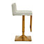 Interiors by Premier Baina White And Gold Bar Stool With Square Base