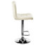 Interiors by Premier Baina White Quilted Chrome Base Bar Stool