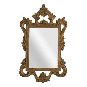 Interiors by Premier Baroque Style Antique Finish Wall Mirror