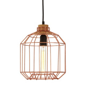 Interiors by Premier Beacan Copper Metal Wire Pendant Light