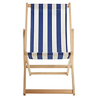 Interiors by Premier Beauport Navy And White Deck Chair