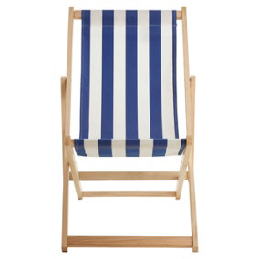 Interiors by Premier Beauport Navy And White Deck Chair