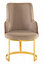 Interiors by Premier Beige Velvet Dining Chair, Easy to Care Office Chair, Adjustable Indoor Velvet Dining chair
