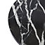 Interiors by Premier Black and Gold Marble Round Chopping Board, Non-Slip Marble Chopping Board, Easy to Clean Black Board