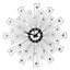 Interiors by Premier Black and Silver Spoke Design Wall Clock