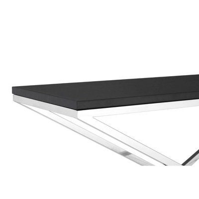 Interiors by Premier Black and White Console Table, Luxury Modern Rectangular Console Table, Black Wood Hallway Console Table