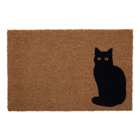 Interiors by Premier Black Cat Doormat