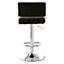 Interiors by Premier Black Channel Design Seat Bar Stool, Adjustable Height Kitchen Bar Stool, Footrest Swivel Barseat