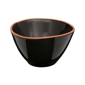 Interiors by Premier Black Glazed Terracotta Calisto Cereal Bowl