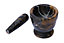 Interiors by Premier Black & Gold Marble Mortar & Pestle