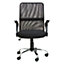 Interiors by Premier Black Home Office Chair With Chrome Arms