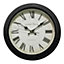 Interiors by Premier Black Lined Rim Wall Clock