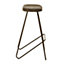 Interiors by Premier Black Metal Frame Bar Stool, Sleek Kitchen Stool with Footrest, Contemporary Stool for Bar Counter
