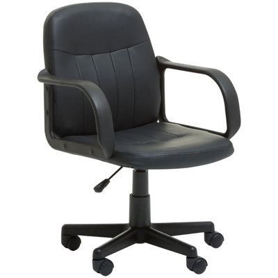 Interiors by Premier Black Pu Home Office Chair