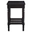 Interiors by Premier Black Side Table, Night Stand End Table with Bottom Shelf, Bedside Night Table for Home