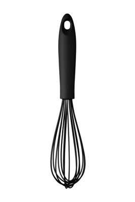 Interiors By Premier Black Silicone Whisk,Kitchen Whisk With Tapered Handle,Non-Stick Whisking Tool,Dishwasher Friendly Beater