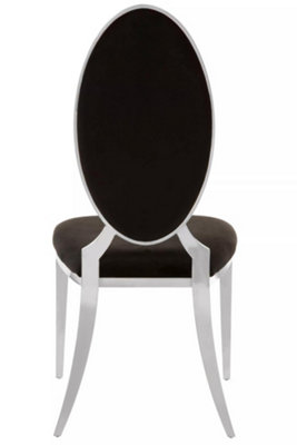 Interiors by Premier Black Velvet Chair, Backrest Velvet Office Chair, Easy to Assemble Dining Chair, Comfy Lounge Chair