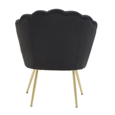 Black deals scallop chair