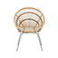 Interiors by Premier Black Washed Natural Rattan Chair, Rustless Rattan Chair, Easy Cleaning Rattan Armchair