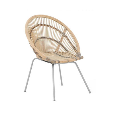 Interiors by Premier Black Washed Natural Rattan Chair, Rustless Rattan ...