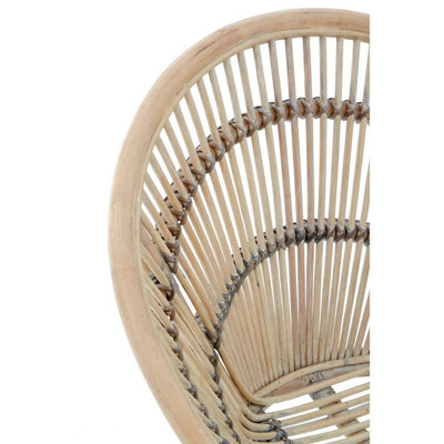 Interiors by Premier Black Washed Natural Rattan Chair, Rustless Rattan ...