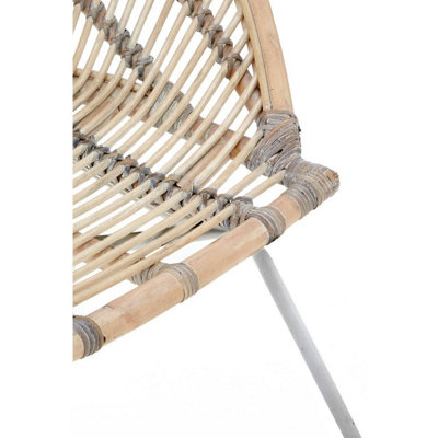 Interiors by Premier Black Washed Natural Rattan Chair, Rustless Rattan ...
