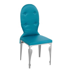Interiors by Premier Blue Teal Silk Chair