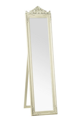 Interiors by Premier Boudoir Cream And Gold Finish Standing Mirror