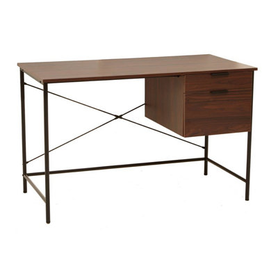 Interiors by Premier Bradbury Dark Walnut Veneer Desk With Drawers