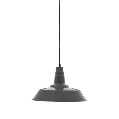 Interiors by Premier Brant Grey Metal Pendant Light