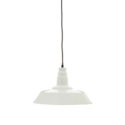 Interiors by Premier Brant White Metal Pendant Light