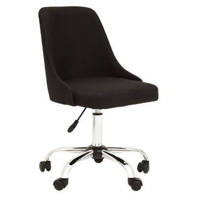 Interiors by Premier Brent Black And Chrome Home Office Chair