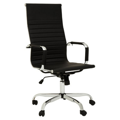 Interiors By Premier Brent Black High Back Home Office Chair DIY At B Q   Interiors By Premier Brent Black High Back Home Office Chair~5018705947716 01c MP