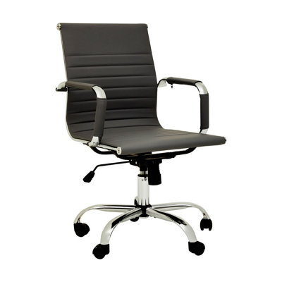 Interiors by Premier Brent Black Low Back Home Office Chair