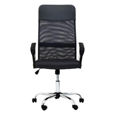 Interiors by Premier Brent Black Mesh Home Office Chair